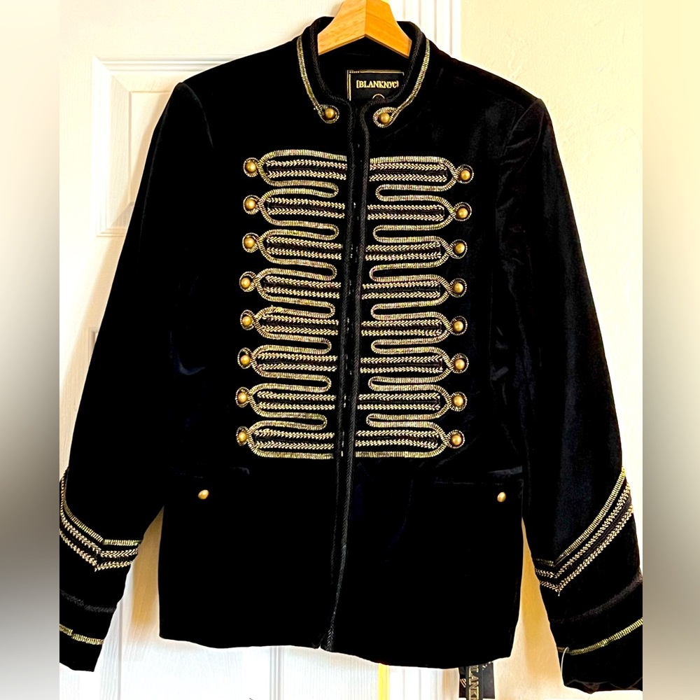 NEW BLANK NYC WOMEN'S LONELY HEART MY CHEMICAL ROMANCE BLACK PARADE BAND JACKET